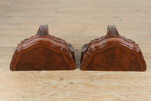 Load image into Gallery viewer, Maitland Smith Carved Wall Bracket Shelf Pair Mahogany Indonesia