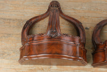 Load image into Gallery viewer, Maitland Smith Carved Wall Bracket Shelf Pair Mahogany Indonesia