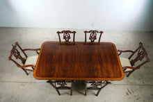Load image into Gallery viewer, Maitland-Smith Mahogany Double Pedestal Dining Table with 6 Chairs - Online Only