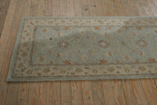 Load image into Gallery viewer, Pottery Barn Malika Persian Style Wool Runner Rug 2.6 x 9 Blue Floral