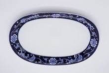 Load image into Gallery viewer, Pier 1 Mandarin Blue White Oval Serving Platter 13.5 x 9