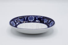Load image into Gallery viewer, Pier 1 Mandarin Blue and White Soap Dish 6x4 Oval Ceramic