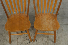 Load image into Gallery viewer, Pair of Vintage Maple Windsor Bow Back Dining Chairs – Honey Finish
