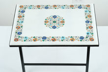 Load image into Gallery viewer, White Marble Pietra Dura Side / Coffee Table