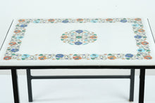 Load image into Gallery viewer, White Marble Pietra Dura Side / Coffee Table