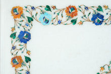 Load image into Gallery viewer, White Marble Pietra Dura Side / Coffee Table