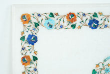 Load image into Gallery viewer, White Marble Pietra Dura Side / Coffee Table