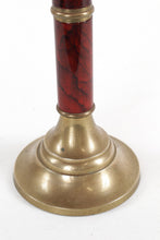 Load image into Gallery viewer, Marbled Ruby and Gold Candle Holder