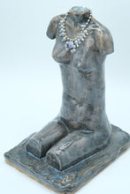 Load image into Gallery viewer, “Mary Anne” Nude Ceramic Sculpture – 12" Glazed Seated Torso Statue