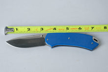 Load image into Gallery viewer, Maserin Cutlery Birdland Drop Point Blue G10 AUS8 steel Satin 396G10B