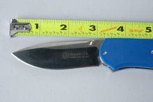 Load image into Gallery viewer, Maserin Cutlery Birdland Drop Point Blue G10 AUS8 steel Satin 396G10B