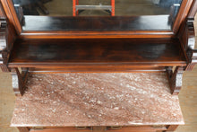 Load image into Gallery viewer, Massive Eastlake Buffet with Mirror Back & Marble Top – 92” Tall Statement Piece