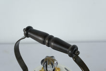 Load image into Gallery viewer, MacKenzie-Childs “Pretty as a Bow” 2-Quart Tea Kettle – Black & White Polka Dot Enamel with Ribbon Bow Design