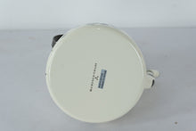 Load image into Gallery viewer, MacKenzie-Childs “Pretty as a Bow” 2-Quart Tea Kettle – Black & White Polka Dot Enamel with Ribbon Bow Design