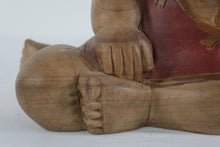 Load image into Gallery viewer, Vintage Hand Carved Sleeping Child Figure Wood Sculpture Folk Art Figurine