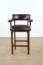 Load image into Gallery viewer, Merlot Bar Stool with Brass Nailhead Trim