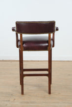 Load image into Gallery viewer, Merlot Bar Stool with Brass Nailhead Trim