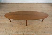 Load image into Gallery viewer, Mersman Mid Century Modern Oval Walnut Coffee Table with Tapered Legs