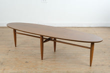 Load image into Gallery viewer, Mersman Mid Century Modern Oval Walnut Coffee Table with Tapered Legs