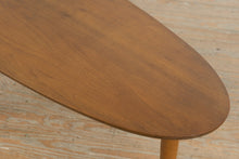 Load image into Gallery viewer, Mersman Mid Century Modern Oval Walnut Coffee Table with Tapered Legs