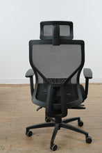 Load image into Gallery viewer, Black Mesh Ergonomic Office Chair with Headrest Adjustable Swivel Task Chair