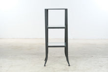 Load image into Gallery viewer, Modern Black Metal and Glass Pedestal Plant Stand Display Table