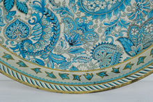 Load image into Gallery viewer, Pair Vienna Woods Design Blue Paisley Serving Trays Made in England