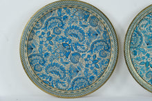 Load image into Gallery viewer, Pair Vienna Woods Design Blue Paisley Serving Trays Made in England