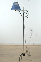 Load image into Gallery viewer, Black Wrought Iron Height Adjustable Floor Lamp