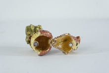 Load image into Gallery viewer, Owl Trinket Box Hinged Enameled Metal Figurine Rhinestone Eyes