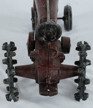 Load image into Gallery viewer, Antique Cast Iron Toy Tractor – Early 20th Century Red Farm Tractor with Spoked Wheels