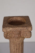Load image into Gallery viewer, Metal Candle Holder with Textured Rock Paint