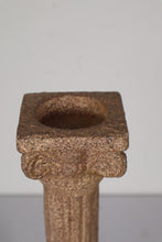 Load image into Gallery viewer, Metal Candle Holder with Textured Rock Paint