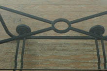 Load image into Gallery viewer, Wrought Iron & Glass Coffee Table – 48” Wide x 25” Deep x 18” Tall