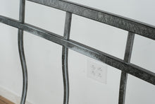 Load image into Gallery viewer, King Size Metal Bed Frame – Rubbed Silver Finish with Arched Headboard and Footboard