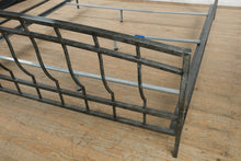 Load image into Gallery viewer, King Size Metal Bed Frame – Rubbed Silver Finish with Arched Headboard and Footboard
