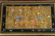 Load image into Gallery viewer, Asian Toleware Hand-Painted Lacquer Wood & Tin Storage Box Cabinet