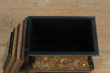 Load image into Gallery viewer, Asian Toleware Hand-Painted Lacquer Wood & Tin Storage Box Cabinet