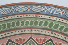 Load image into Gallery viewer, Mexican Aztec Calendar Pottery Wall Plate 21 Inch Hand Painted Style Repaired