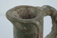 Load image into Gallery viewer, Mexican Pottery Pitcher 11 Inch Rustic Grapevine Relief Twisted Handle Folk Art