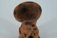 Load image into Gallery viewer, Handmade Mexico Terracotta Seated Figure Vessel – Rustic Folk Art Sculpture, 6" Wide