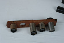 Load image into Gallery viewer, Antique R Winkel Gottingen German Brass Microscope No 19332 with Wood Case