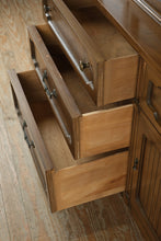 Load image into Gallery viewer, Mid-Century Modern Walnut China Cabinet with Glass Display & Storage Base