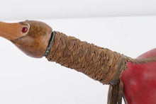 Load image into Gallery viewer, Mid Century Leather Wrapped Bird Bottle - Made in Italy