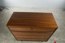 Load image into Gallery viewer, Mid Century Modern Dixie Walnut 5 Drawer Chest on Tapered Legs