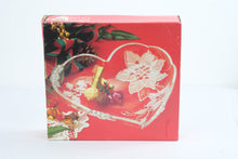 Load image into Gallery viewer, Mikasa Crystal Poinsettia Heart Serving Plate 10 Inch Vintage West Germany