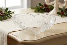 Load image into Gallery viewer, Mikasa Crystal Poinsettia Heart Serving Plate 10 Inch Vintage West Germany