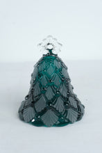 Load image into Gallery viewer, Mikasa Winter Dreams Frosted Green Crystal Christmas Tree Bell
