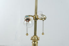 Load image into Gallery viewer, United States Military Academy West Point Brass Table Lamp Dual Socket Vintage