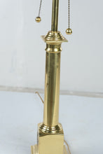 Load image into Gallery viewer, United States Military Academy West Point Brass Table Lamp Dual Socket Vintage